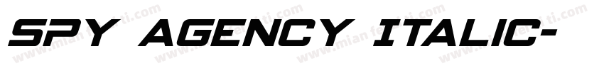 Spy Agency Italic字体转换